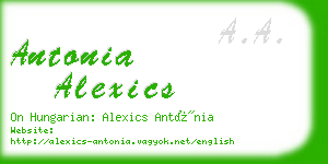 antonia alexics business card